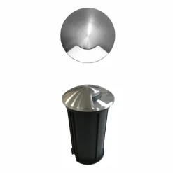 Viadurini Lighting Gartenlampion-2W Runder LED-Strahler für den Außenbereich aus Edelstahl, 4 Stück - Mayor