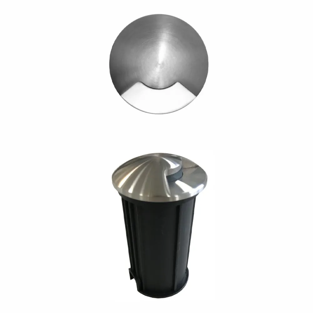 Viadurini Lighting Gartenlampion-2W Runder LED-Strahler für den Außenbereich aus Edelstahl, 4 Stück - Mayor