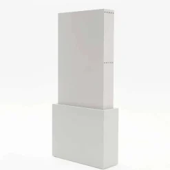 Viadurini Living Ausziehbarer Konsolentisch-Wagen für Einlegeplatten weiß offenporig Columbus