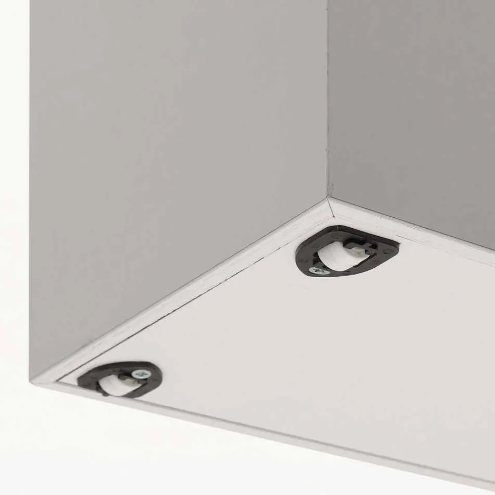 Viadurini Living Ausziehbarer Konsolentisch-Wagen für Einlegeplatten weiß offenporig Columbus