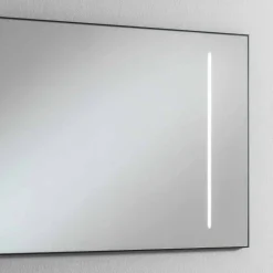 Viadurini Bathroom Badspiegel-Wand Badezimmerspiegel mit 2 Glühbirnen und schwarzem Rahmen Made in Italy - Rahmen