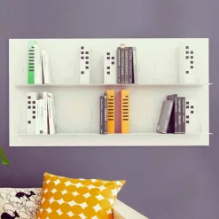 Mabele Moderne Design Bücherregale-Wand Bücherschrank vom Design Maße 130x70 , modell Skyline, handgefertigt