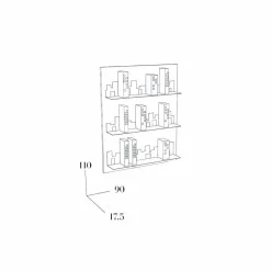 Mabele Moderne Design Bücherregale-Wand Design Bücherschrank Maße  90x110 , modell Skyline, handgefertigt