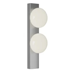 Viadurini Lighting Moderne Wandleuchten-Wand- oder Deckenleuchte aus Aluminium und weißem mundgeblasenem Glas - Alma