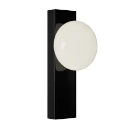 Viadurini Lighting Moderne Wandleuchten-Wand- oder Deckenleuchte aus Aluminium und weißem mundgeblasenem Glas - Alma