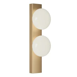 Viadurini Lighting Moderne Wandleuchten-Wand- oder Deckenleuchte aus Aluminium und weißem mundgeblasenem Glas - Alma