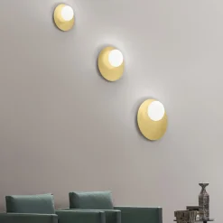 Viadurini Lighting Moderne Wandleuchten-Wand- oder Deckenleuchte aus Aluminium, Metall und weißem Glas - Luma