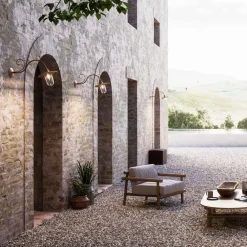 Viadurini Lighting Design Wandleuchten-Wandapplikation aus Messing, Kupfer und Glas - Schnecke