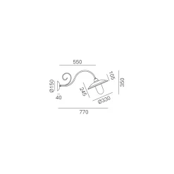 Viadurini Lighting Design Wandleuchten-Wandapplikation aus Messing, Kupfer und Glas - Schnecke