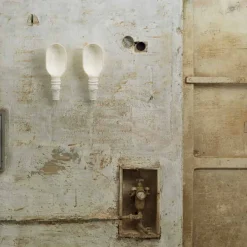 Viadurini Lighting Design Wandleuchten-Wandapplikation in mattweißem Keramikdesign mit dekorativen Blumen - Fluxo