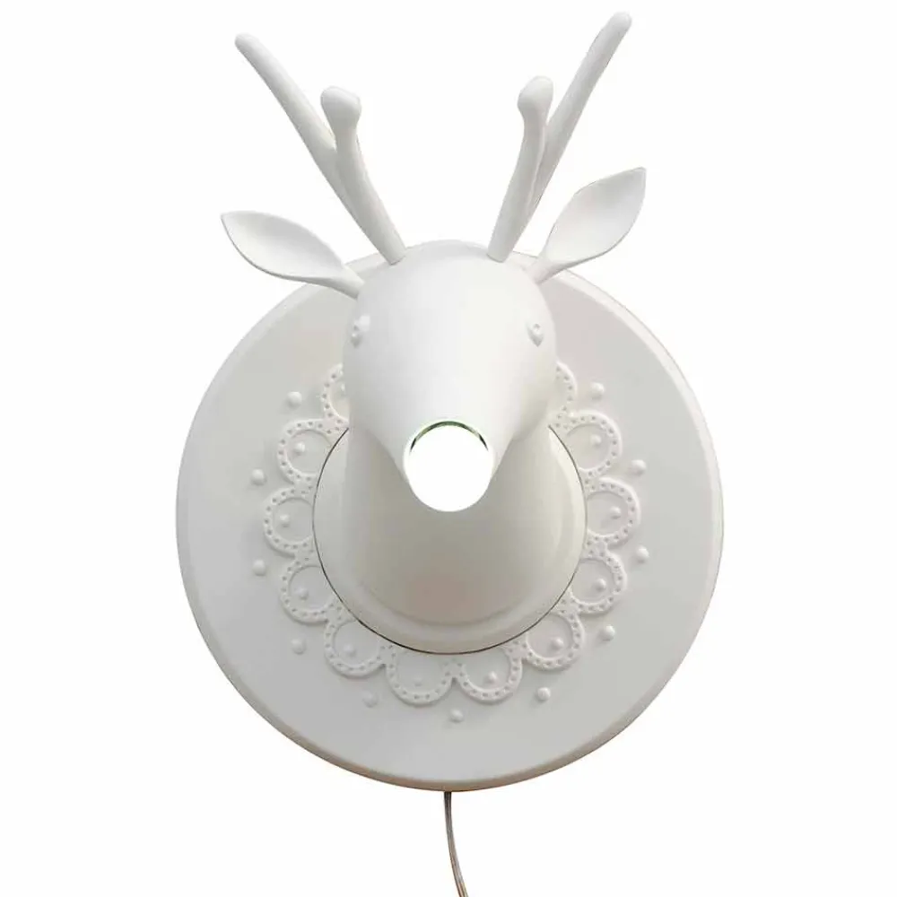 Viadurini Lighting Design Wandleuchten-Wandapplikation in Mattweiß Keramik Modernes Design in Cervo - Memento