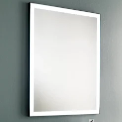 Viadurini Bathroom Wandspiegel-Wand-Badezimmerspiegel mit schwarzem Metallrahmen und LED Made in Italy - Chebeo