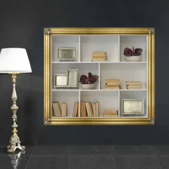 Viadurini Living Tv-Möbel-Wand-Bücherregal aus Gelotonholz hergestellt in Italien Giulio