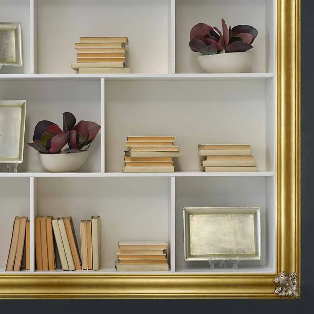 Viadurini Living Tv-Möbel-Wand-Bücherregal aus Gelotonholz hergestellt in Italien Giulio