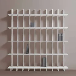 Viadurini Living Moderne Design Bücherregale-Wand-Bücherregal im Shabby-Chic-Stil aus Eschenholz mit modernem Design – Babele