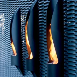 Viadurini Fire Design Wandkamine Bioethanol-Wand-Bio-Kamin aus röhrenförmigem und modernem Design aus schwarzem Stahl - Jackson