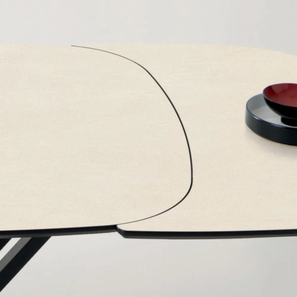 Viadurini Living Tisch Höhenverstellbar-Wandelbarer ausziehbarer Couchtisch aus Metall und Keramik - Gioacco