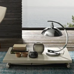 Viadurini Living Tisch Höhenverstellbar-Wandelbarer Couchtisch im Metall- und Keramikdesign Made in Italy - Saturn