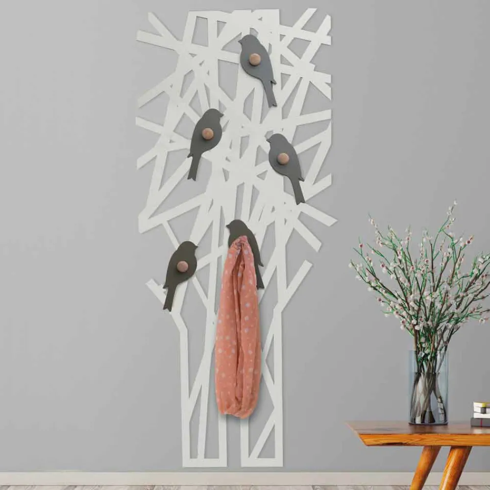 Viadurini Decor Wandgarderobe-Wandgarderobe aus farbigem Holz mit modernem Design - Alberuccell