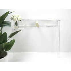 Viadurini Living Konsolentisch Flur-Wandkonsole in transparentem Plexiglas Piano Design - Valeria