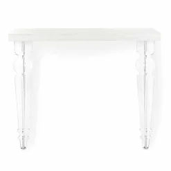 Viadurini Living Konsolentisch Flur-Wandkonsolenoberteil aus Grau, Weiß oder Cortenholz und Plexiglas - Leopardi