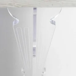 Viadurini Living Konsolentisch Flur-Wandkonsolenoberteil aus Grau, Weiß oder Cortenholz und Plexiglas - Leopardi