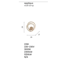 Viadurini Lighting Moderne Wandleuchten-Wandlampe aus goldfarbenem Metall Modernes Design Schlafzimmer - Point