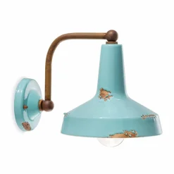 Ferroluce Vintage Wandleuchten-Wandlampe aus Keramik handgefertigt Sandra