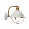Ferroluce Vintage Wandleuchten-Wandlampe aus Keramik und Metall Skyler im Industrial Style
