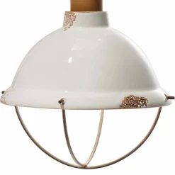 Ferroluce Vintage Wandleuchten-Wandlampe aus Keramik und Metall Skyler im Industrial Style