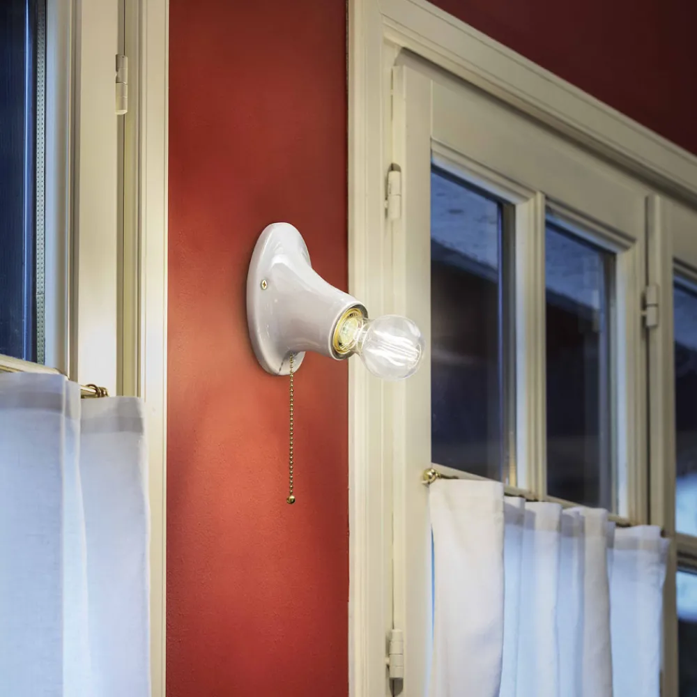 Ferroluce Vintage Wandleuchten-Wandlampe aus Keramik von Trieste