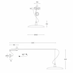 Aldo Bernardi Vintage Wandleuchten-Wandlampe aus Messing mit bewegbaren Arm - Meridiana