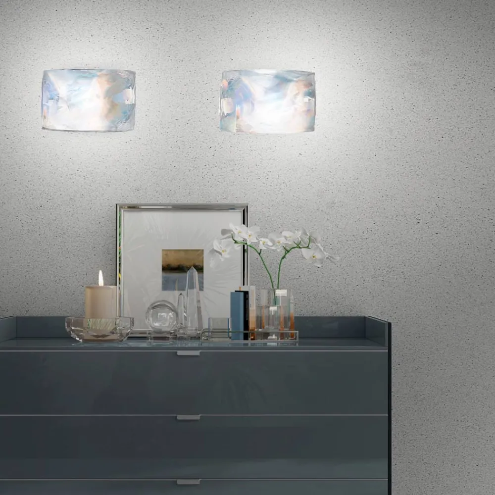 Viadurini Vetro di Venezia Murano Lampen|Moderne Wandleuchten-Wandlampe aus mundgeblasenem Perlmuttglas in Venedig - Chrystal