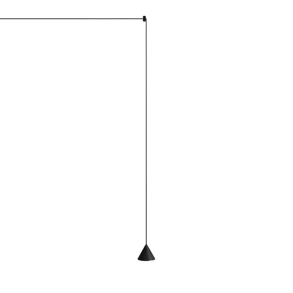 Viadurini Lighting Design Wandleuchten-Wandlampe aus schwarzem Aluminium und Kegel Kleines Minimaldesign - Mercado