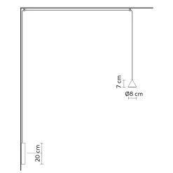 Viadurini Lighting Design Wandleuchten-Wandlampe aus schwarzem Aluminium und Kegel Kleines Minimaldesign - Mercado