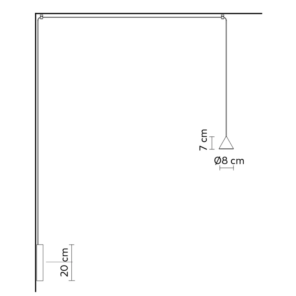 Viadurini Lighting Design Wandleuchten-Wandlampe aus schwarzem Aluminium und Kegel Kleines Minimaldesign - Mercado
