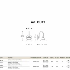 Aldo Bernardi Garten-Wandlampen-Wandlampe fr den Außenbereich Giulietta Sprint klein von