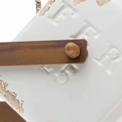 Ferroluce Design Wandleuchten-Wandlampe im Industrial Vintage Design aus Keramik und Eisen Julia