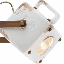 Ferroluce Design Wandleuchten-Wandlampe im Industrial Vintage Design aus Keramik und Eisen Julia