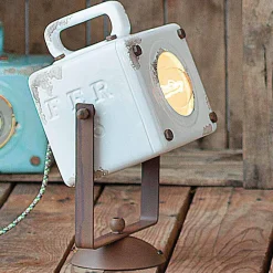 Ferroluce Design Wandleuchten-Wandlampe im Industrial Vintage Design aus Keramik und Eisen Julia