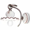 Ferroluce Shabby Chic Wandleuchten-Wandlampe im rustikalen Stil aus Keramik Roma