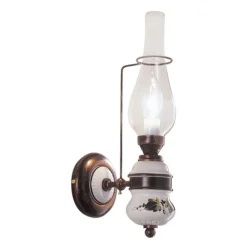 Ferroluce Vintage Wandleuchten-Wandlampe im Vintage-Design aus handbemaltem Eisen und Keramik - Pompeji