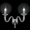 Viadurini Lighting Klassische Wandleuchten-Wandlampe mit zwei Leuchten in Ivy Glas und Kristall, hergestellt in Italien