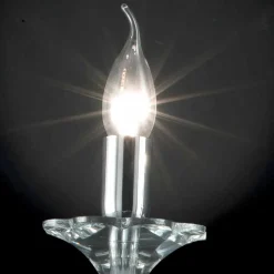 Viadurini Lighting Klassische Wandleuchten-Wandlampe mit zwei Leuchten in Ivy Glas und Kristall, hergestellt in Italien