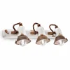 Ferroluce Vintage Wandleuchten-Wandlampe 3-Strahler verstellbar aus Keramik und Metall Lacey