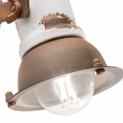 Ferroluce Vintage Wandleuchten-Wandlampe verstellbar aus Keramik und Metall Kendro