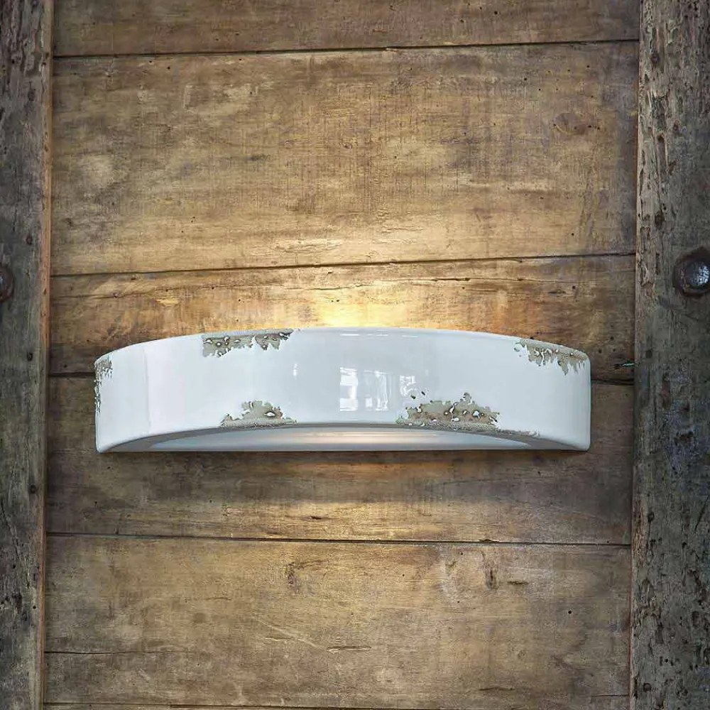 Ferroluce Vintage Wandleuchten-Wandlampe Vintage aus Keramik Helen