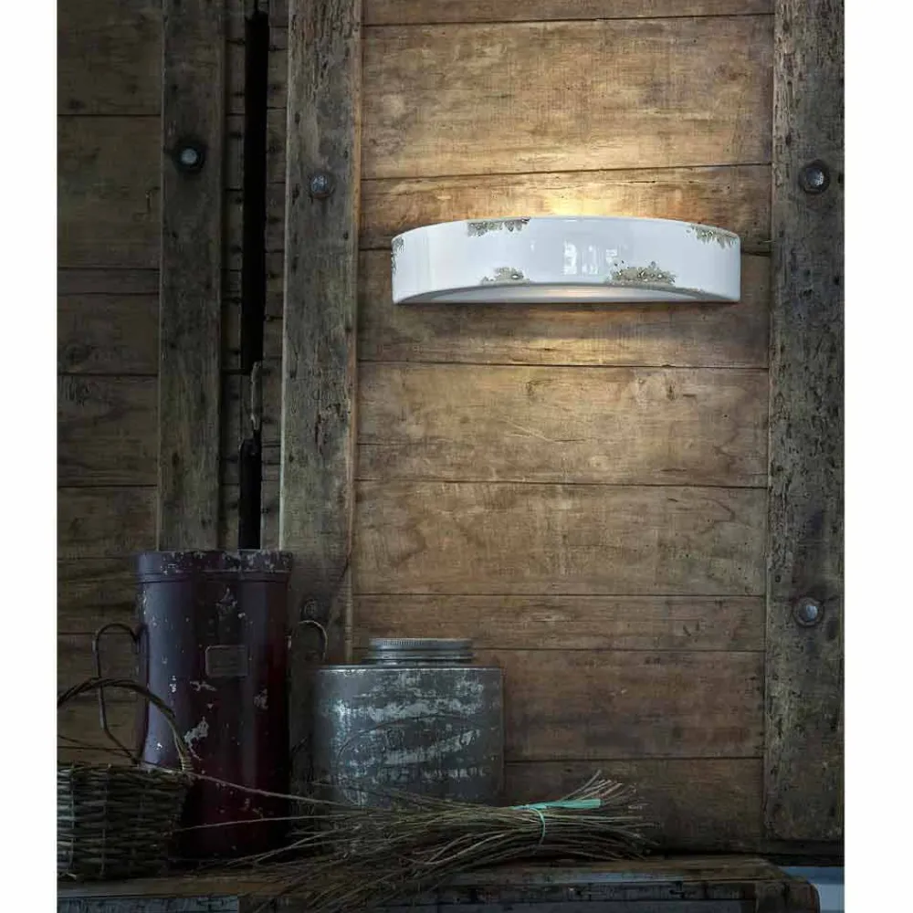 Ferroluce Vintage Wandleuchten-Wandlampe Vintage aus Keramik Helen