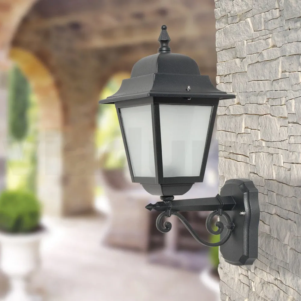 Viadurini Lighting Gartenlaternen-Wandlaterne aus Aluminiumdruckguss und Glasdiffusor - Scintilla