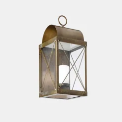 Il Fanale Gartenlaternen-Wandlaterne mit klassischer Designkerze aus Messing - Laterne von